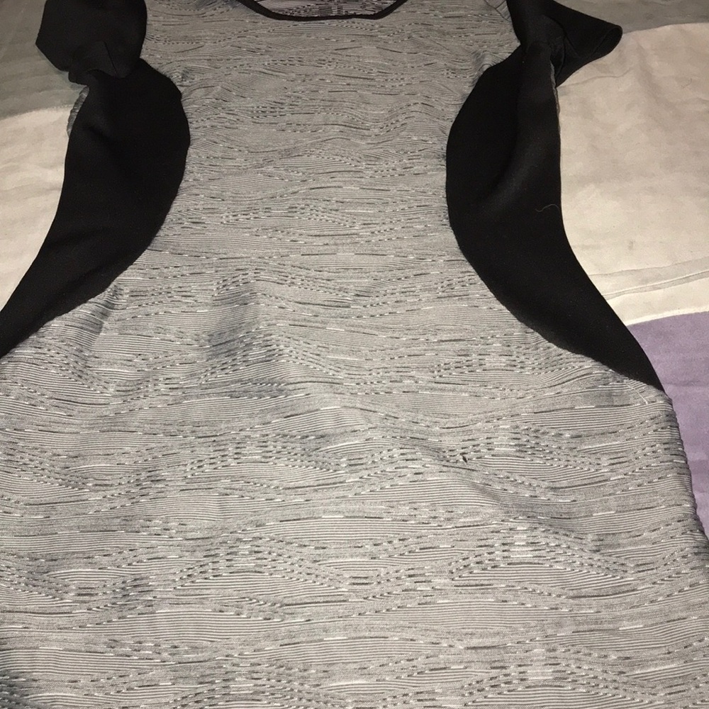 Black and Gray Bodycon Dress